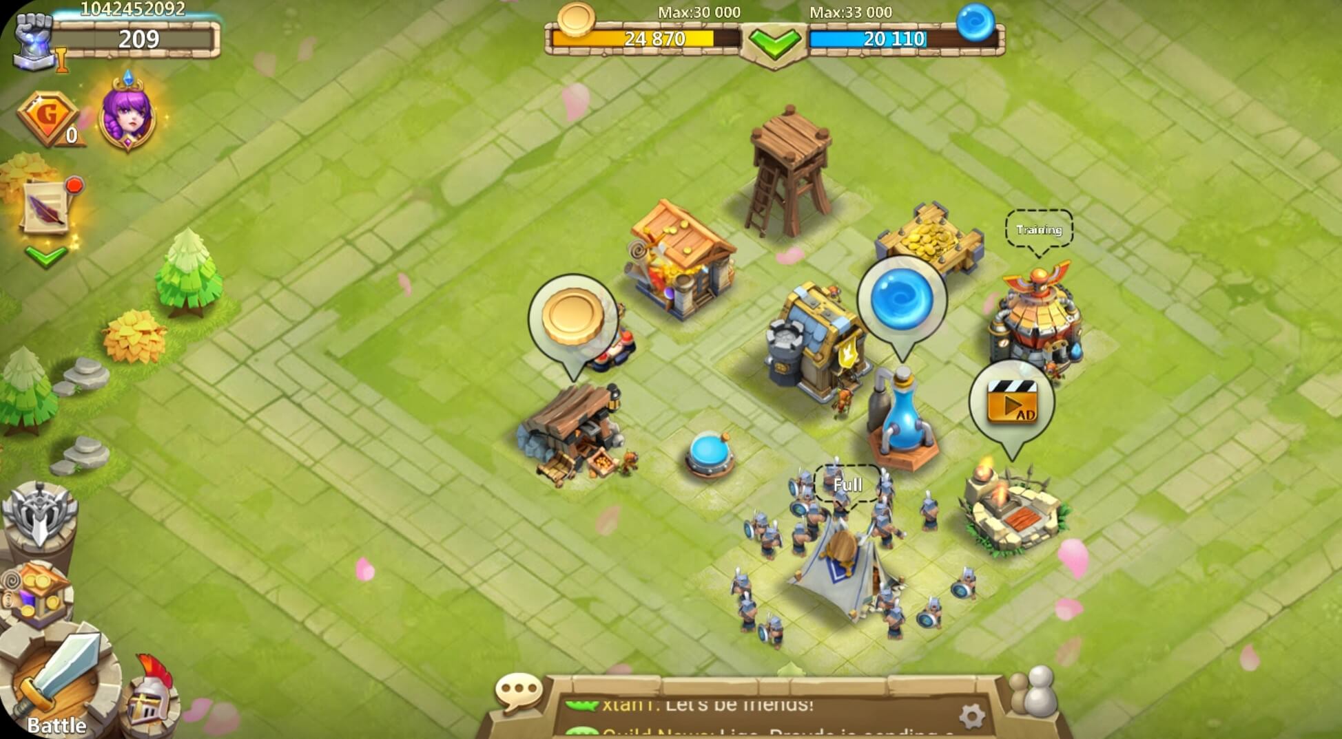 rewarded video castle clash