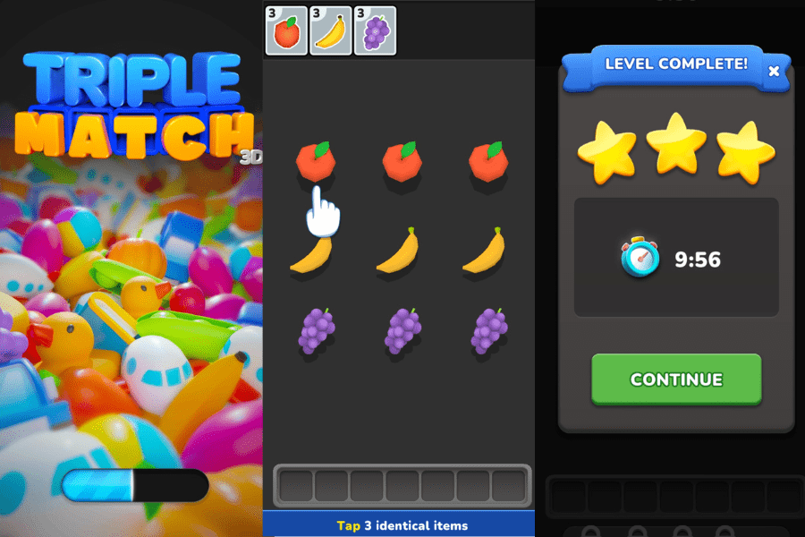 triple match 3d onboarding