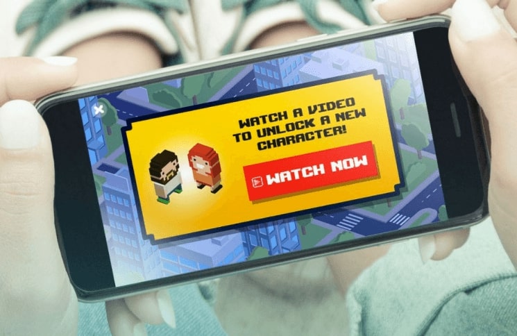 ecample of in-app rewarded video ads for mobile games