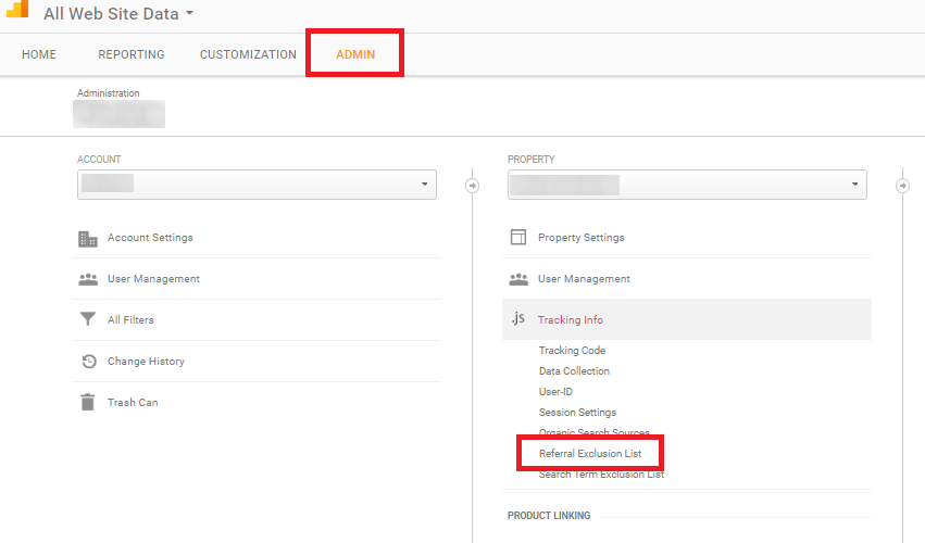 Find Referral Exclusion List