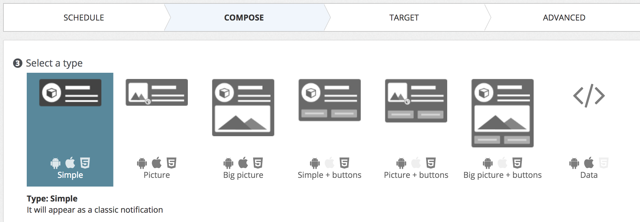 leanplum push notification formats