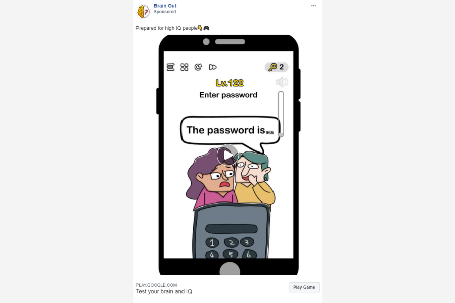 brain out facebook ad