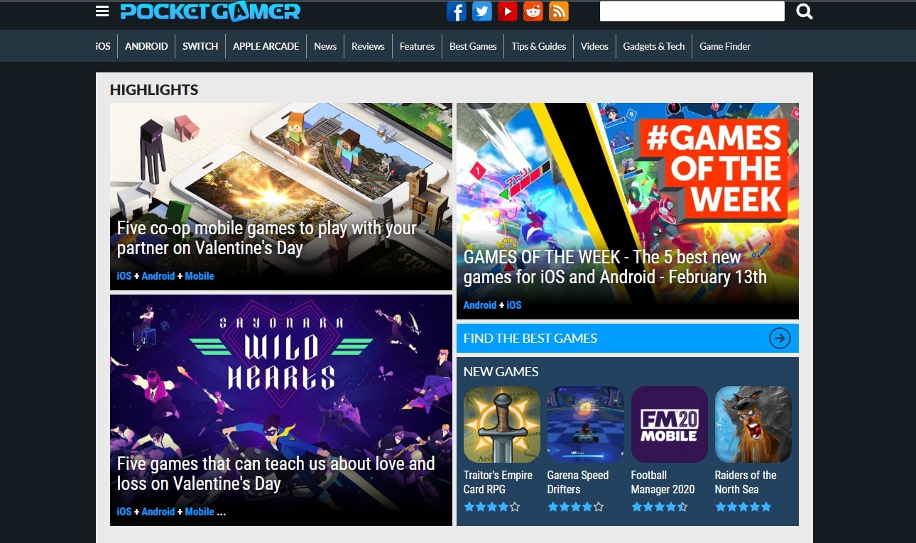 mobile game review site