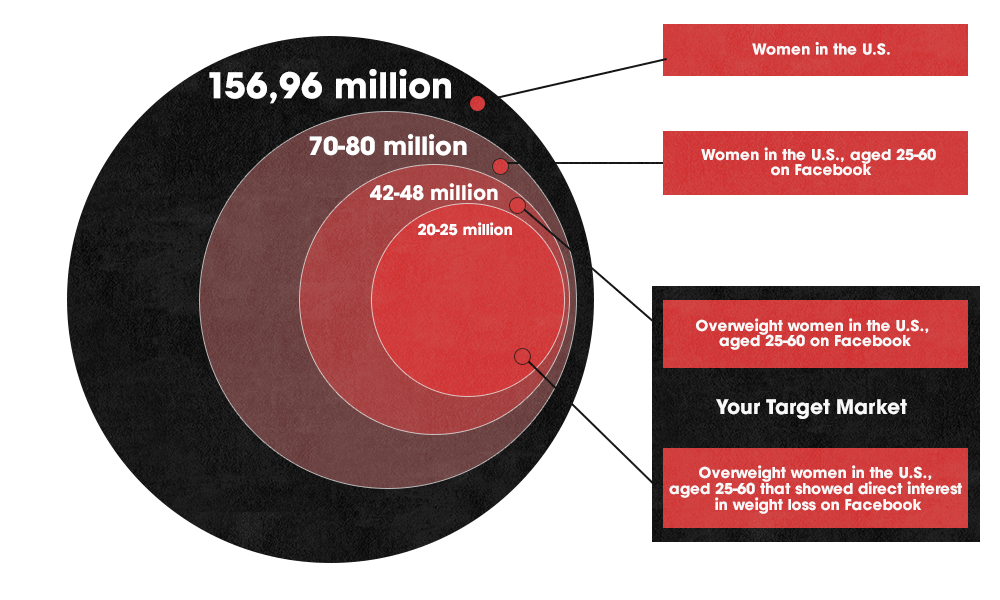 Audience size of Facebook
