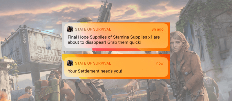 state of survival choices examples of mobile game push notifications