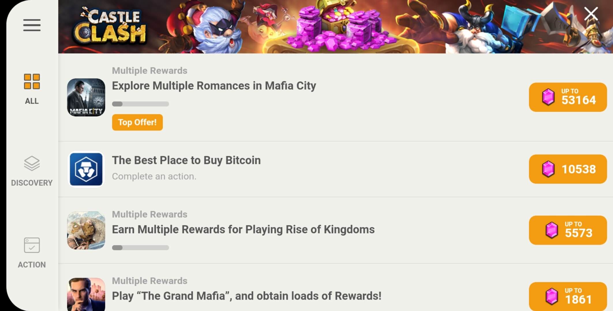 castle clash offerwalls