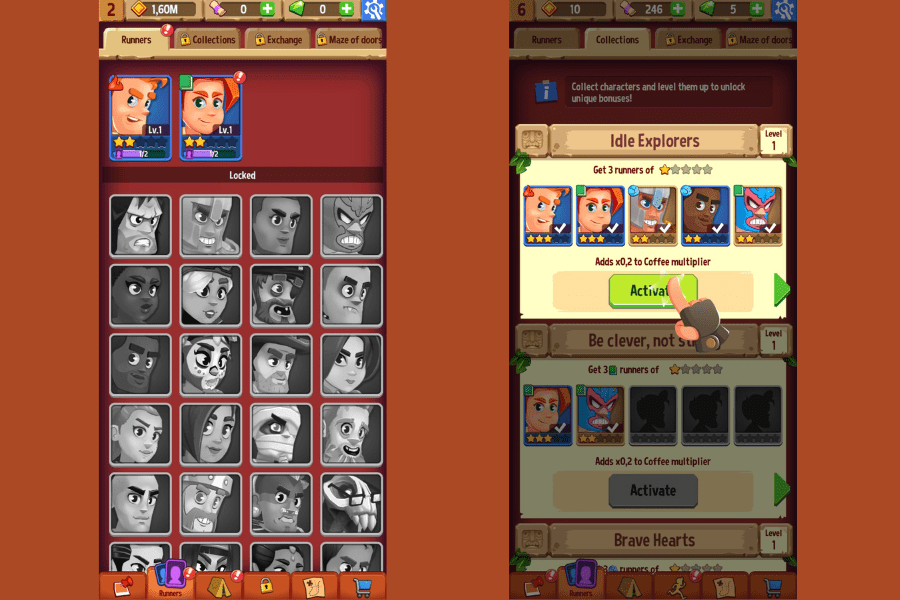 temple run idle explorers collecting