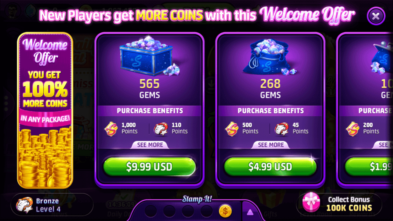 gems slotomania monetization