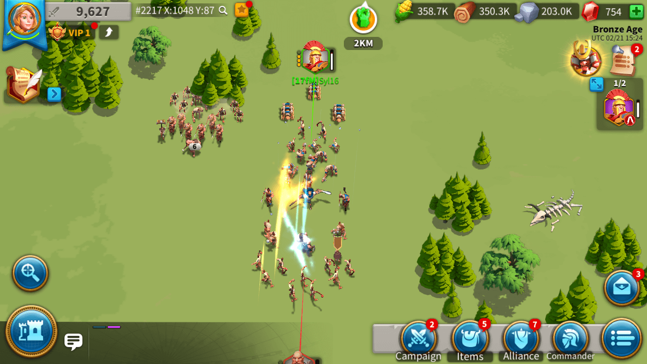 rise of kingdoms combat
