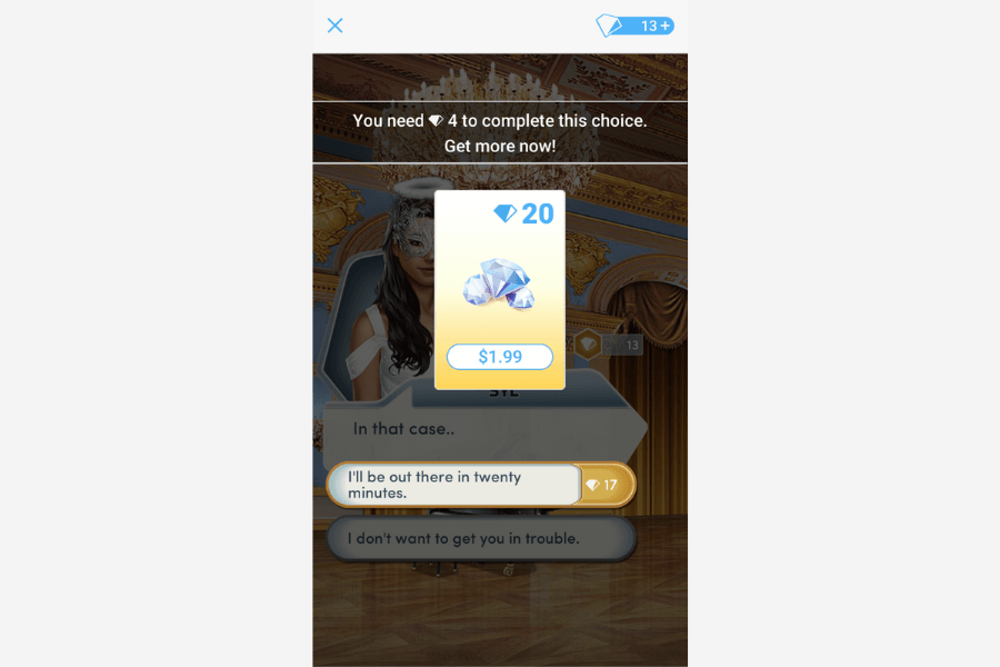 choices: stories you play monetization out of diamonds