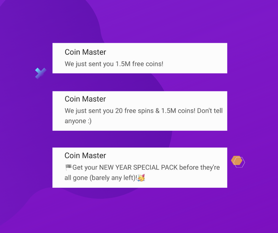 coin master push notifications retention