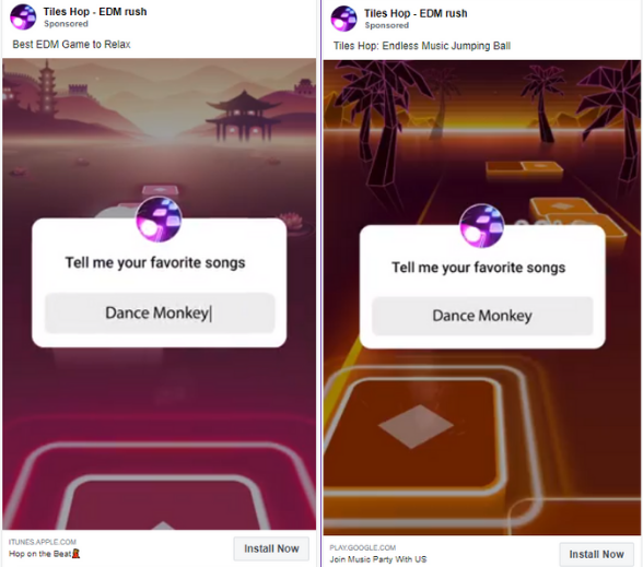 tiles hop ad variation