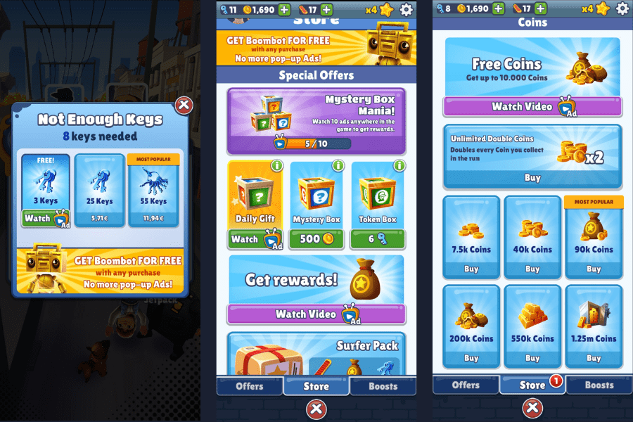 subway surfers analysis game design monetization store