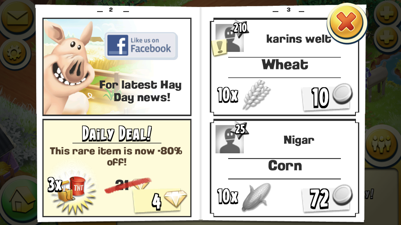 social features newspaper hay day